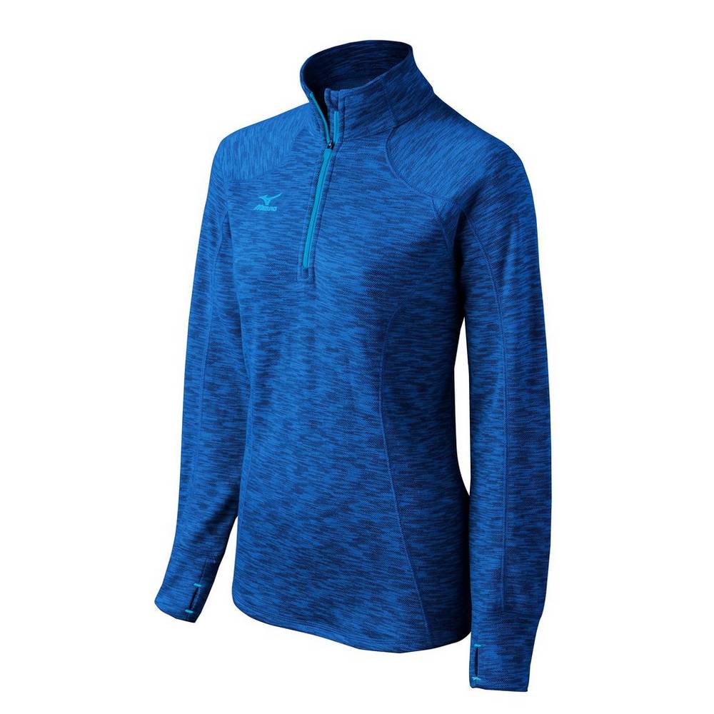 Damske Treningove Oblecenie Mizuno Flex 1/2 Zip Červené Kráľovská Modrá Vypredaj EXUO23078